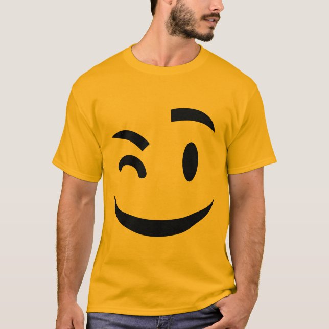 winking at you emoji T-Shirt (Front)