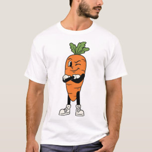 Winking Carrot Character – Fresh & Fun Vibes T-Shirt