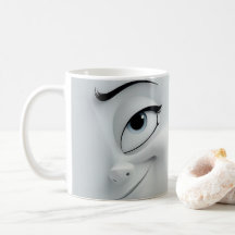 Winking Cartoon Face 3D Mug 11