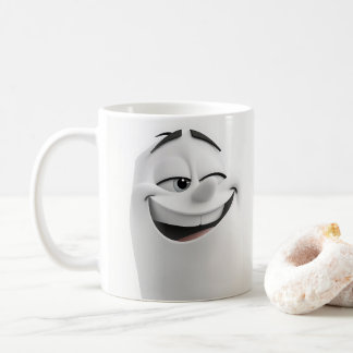 Winking Cartoon Face 3D Mug 2
