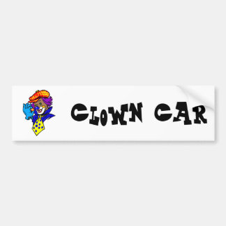 Winking Clown with Marble Bumper Sticker