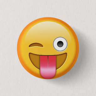 Winking emoji badge