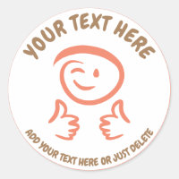 Winking Emoji Face Two Thumbs Up. Doodle. Template