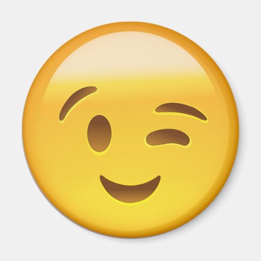 Image of Winking Face Emoij Magnet