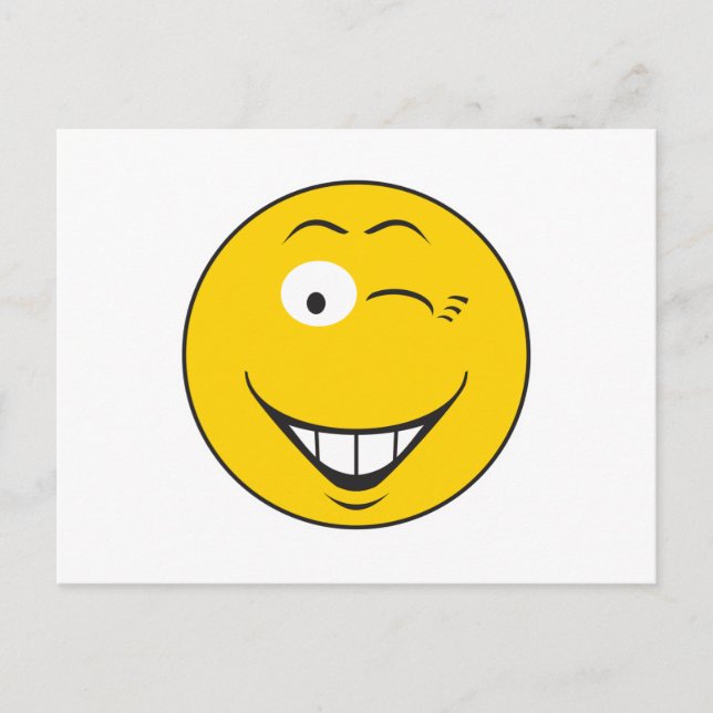 Winking Face Postcard (Front)