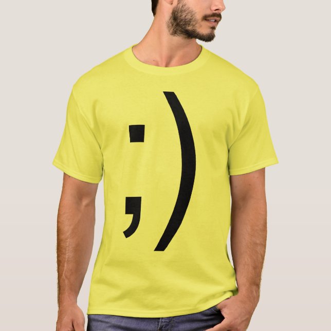 Winking Face Text T-Shirt (Front)