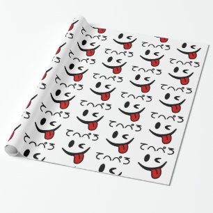 Winking Face Tongue Out てへぺろ Tehepero Oops Wrapping Paper