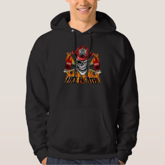 Winking Firefighter Skull Hoodie