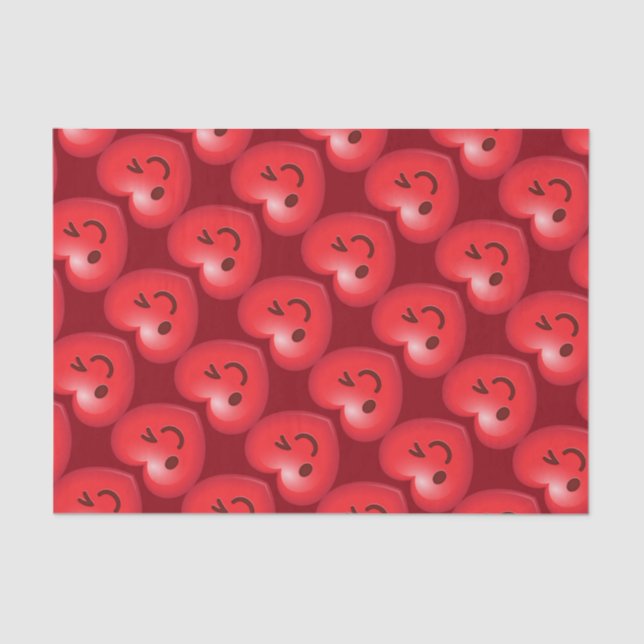 WInking Heart Emoji Tissue Paper (Front)