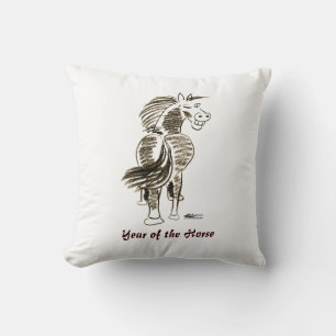 Winking Horse Good Luck! Cushion