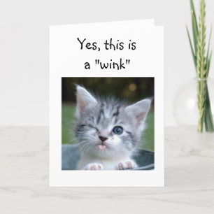 WINKING KITTEN SAYS U LOOK PURRfect AT 40 Card