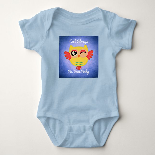 Winking Owl Baby Bodysuit (Front)