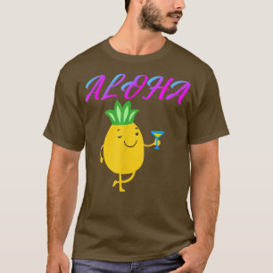 winking pineapple funny Aloha Hawaii Pineapple sum T-Shirt