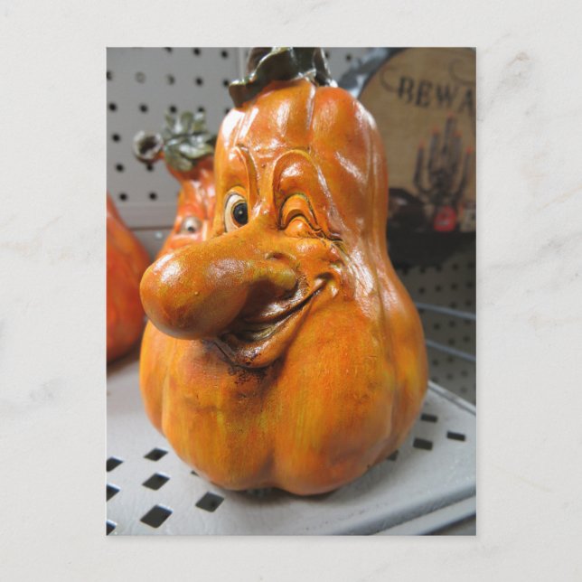 Winking Pumpkin Postcard (Front)