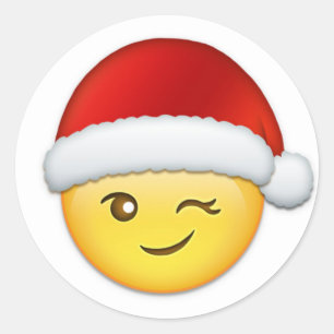 **WINKING SANTA*** CHRISTMAS STICKER