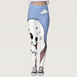 Winking Seal Wearing a Bandanna Throwing Shaka Sig Leggings