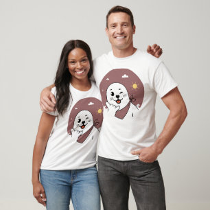 Winking Seal Wearing a Bandanna Throwing Shaka Sig T-Shirt