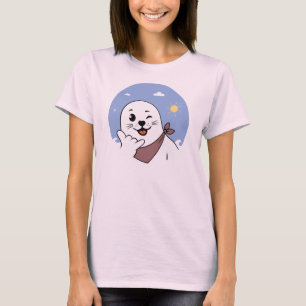 Winking Seal Wearing a Bandanna Throwing Shaka Sig T-Shirt