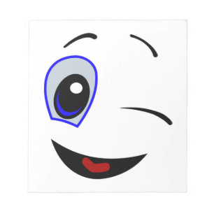 WINKING SMILEY FACE NOTEPAD