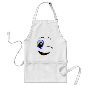 WINKING SMILEY FACE STANDARD APRON