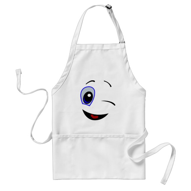 WINKING SMILEY FACE STANDARD APRON (Front)