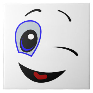 WINKING SMILEY FACE TILE