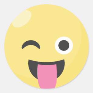 Winking Tongue Silly Emoji Stickers