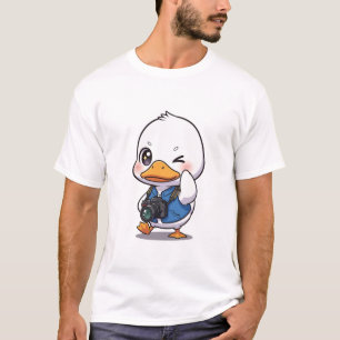 Winky Duck Explorer – Adorable Cartoon Duck T-Shirt
