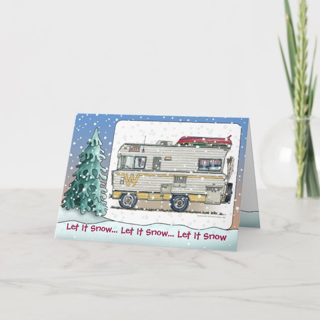 Winnebago Camper RV Apparel Holiday Card (Front)