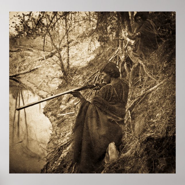 Winnebago Indian Chief Duck Hunting Poster (Front)