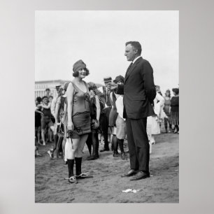 Winner at the Beach, 1920s Poster