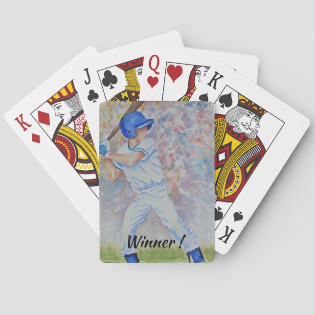 Winner BASEBALL BATTER PLAYING CARDS (Back)