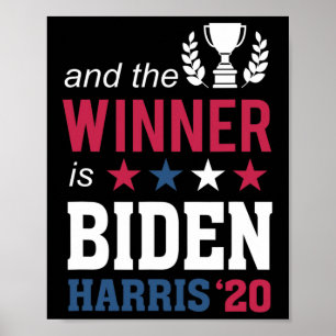 Winner Champions President Joe Biden Kamala Harris Poster