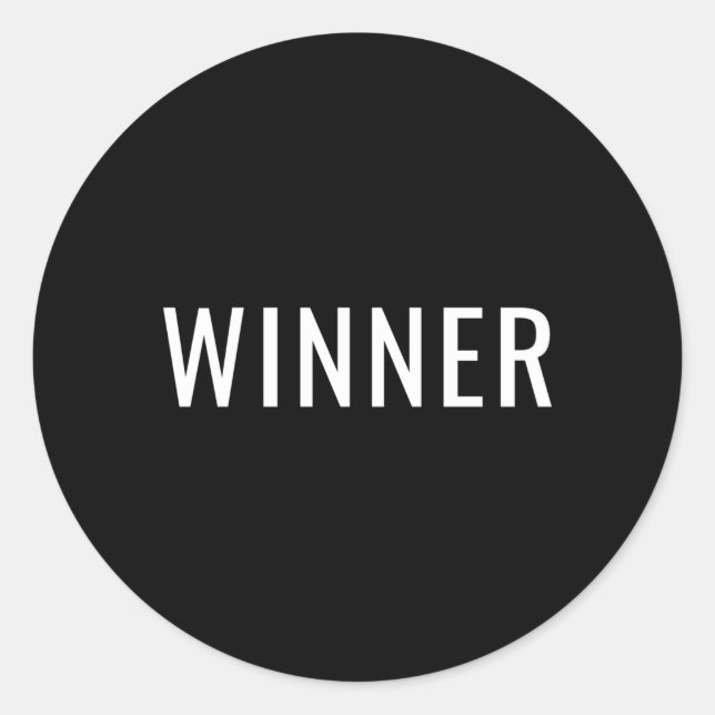 Winner Classic Round Sticker (Front)
