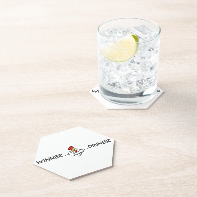Winner Dinner Grill Paper Coaster Olympian Effort (Insitu)
