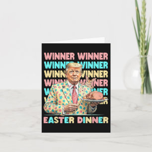 Winner Easter Dinner Days Trumps Bunny Rabbit Resu Card