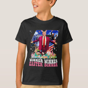 Winner Easter Dinner Trump Bunny Hunt Eggs Happy E T-Shirt