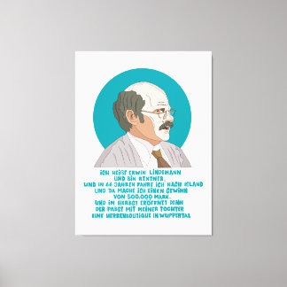 winner Erwin Lindemann - Loriot - Funny Canvas Print