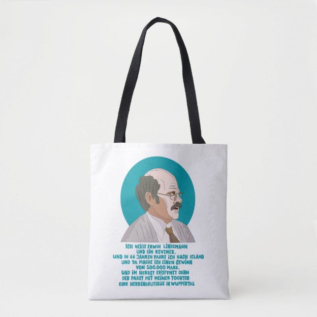 winner Erwin Lindemann - Loriot - Funny Tote Bag (Front)