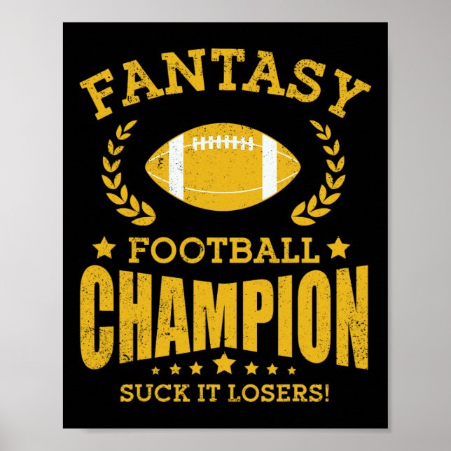 Winner Fantasy Football Champ Champion Draught Foo Poster (Front)