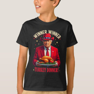 Winner Funny Winner Turkey Dinner Trump Pjs Thanks T-Shirt