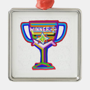 Winner Heart : Vintage Trophy 3 Metal Tree Decoration