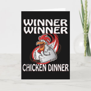 Winner Loser Video Game Chicken Dinner Game Player Card