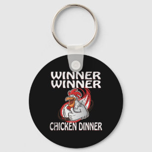 Winner Loser Video Game Chicken Dinner Game Player Key Ring