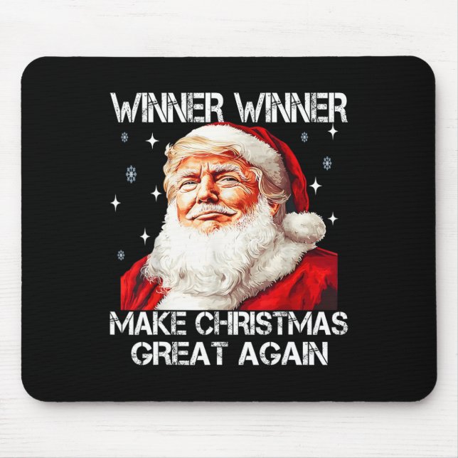 Winner Make Christmas Great Again Santa Funny Trum Mouse Mat (Front)