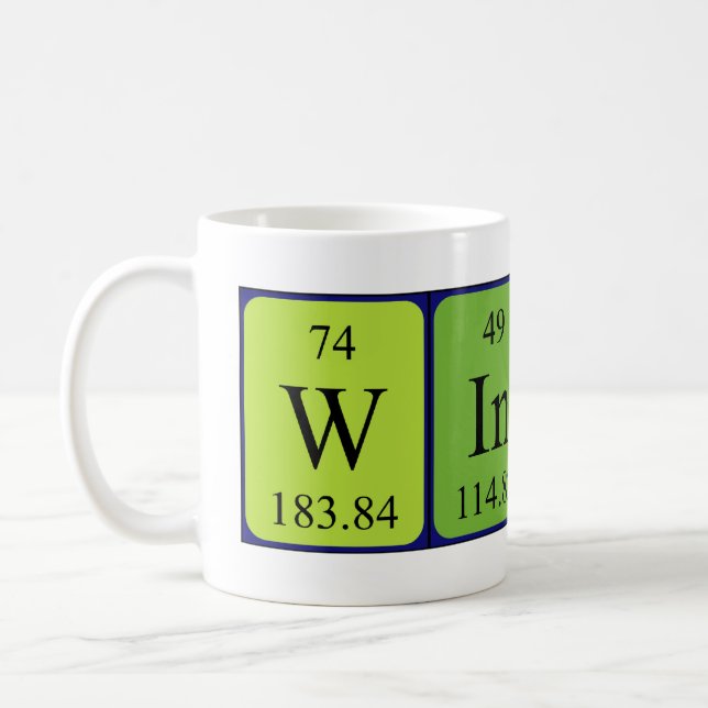 Winner periodic table name mug (Left)