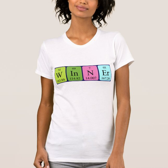 Winner periodic table name shirt (Front)