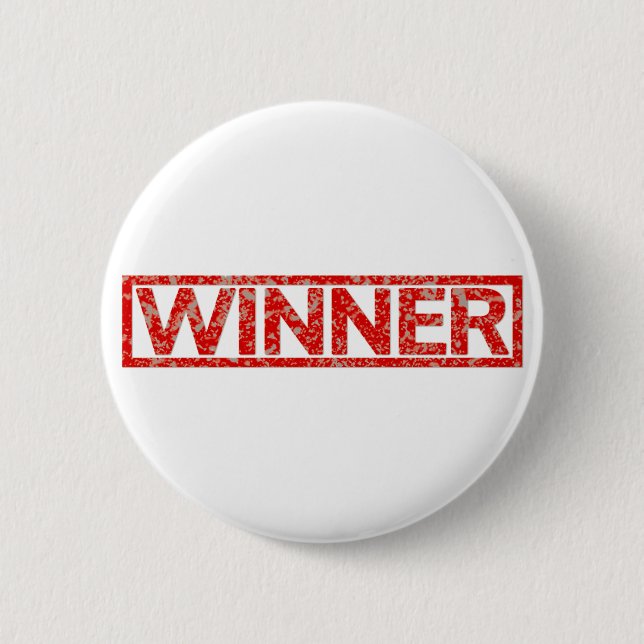 Winner Stamp 6 Cm Round Badge (Front)