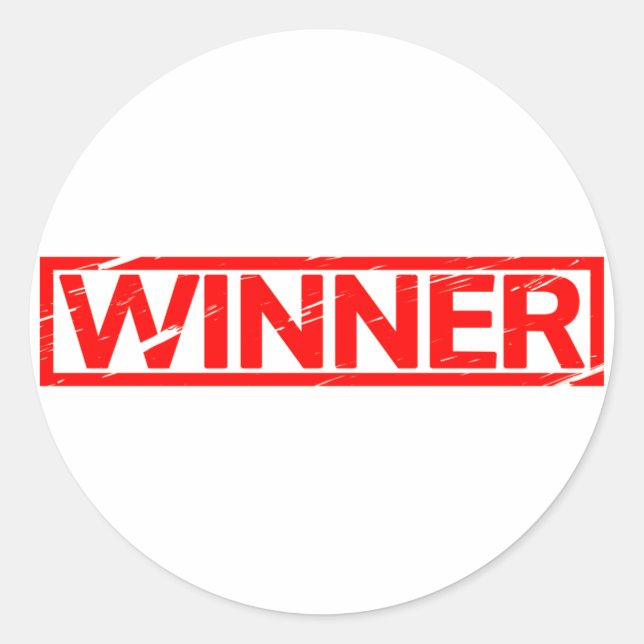Winner Stamp Classic Round Sticker (Front)