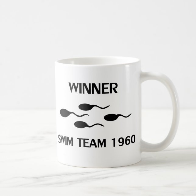 winner swim team 1960 icon coffee mug (Right)